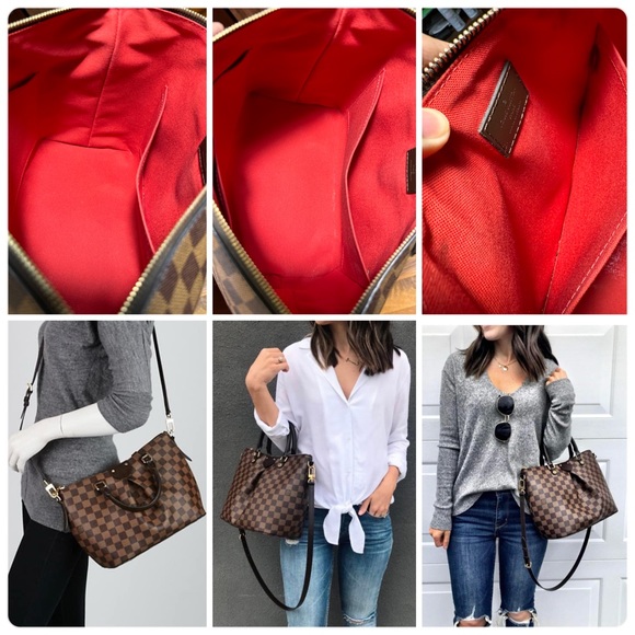 Beautiful Louis Vuitton SIENA PM Damier ebene with long strap, duster and cert. - Picture 15 of 16